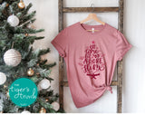 Christmas Shirt | Oh Come Let Us Adore Him | Monochromatic Short-Sleeve Shirt