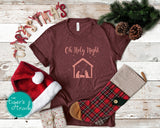 Christmas Shirt | Oh Holy Night | Monochromatic Short-Sleeve Shirt