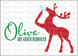 Christmas Card | Olive the Other Reindeer | Instant Download | Printable Card