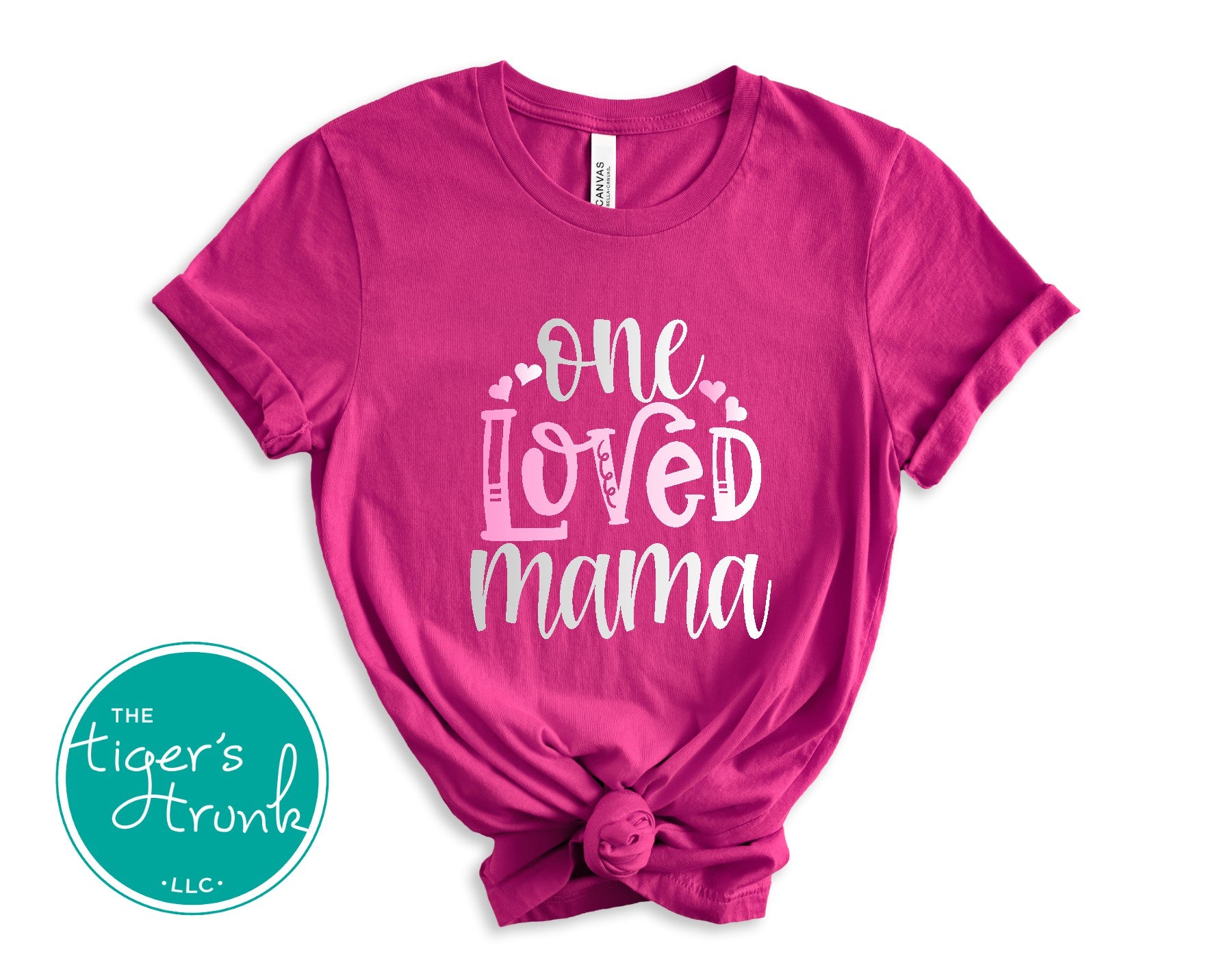 One Loved Mama Valentine’s Day shirt, a cute and casual holiday t-shirt for moms, perfect for family gatherings or everyday wear.