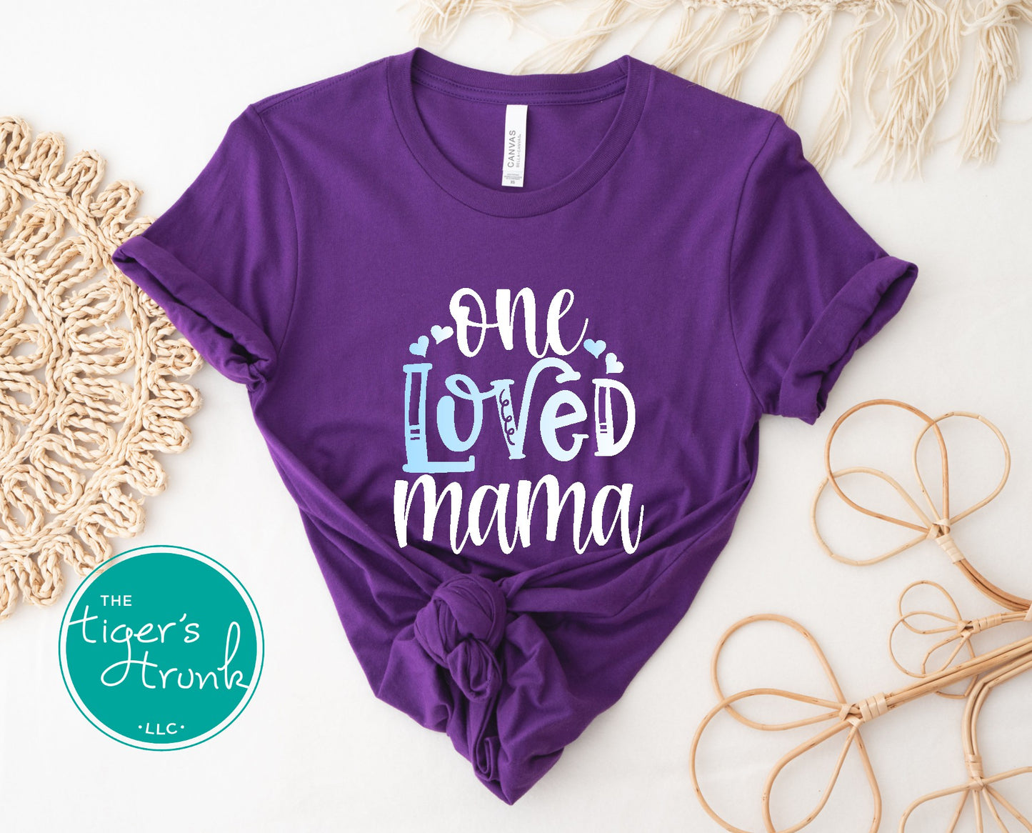 One Loved Mama Valentine’s Day shirt, a cute and casual holiday t-shirt for moms, perfect for family gatherings or everyday wear.