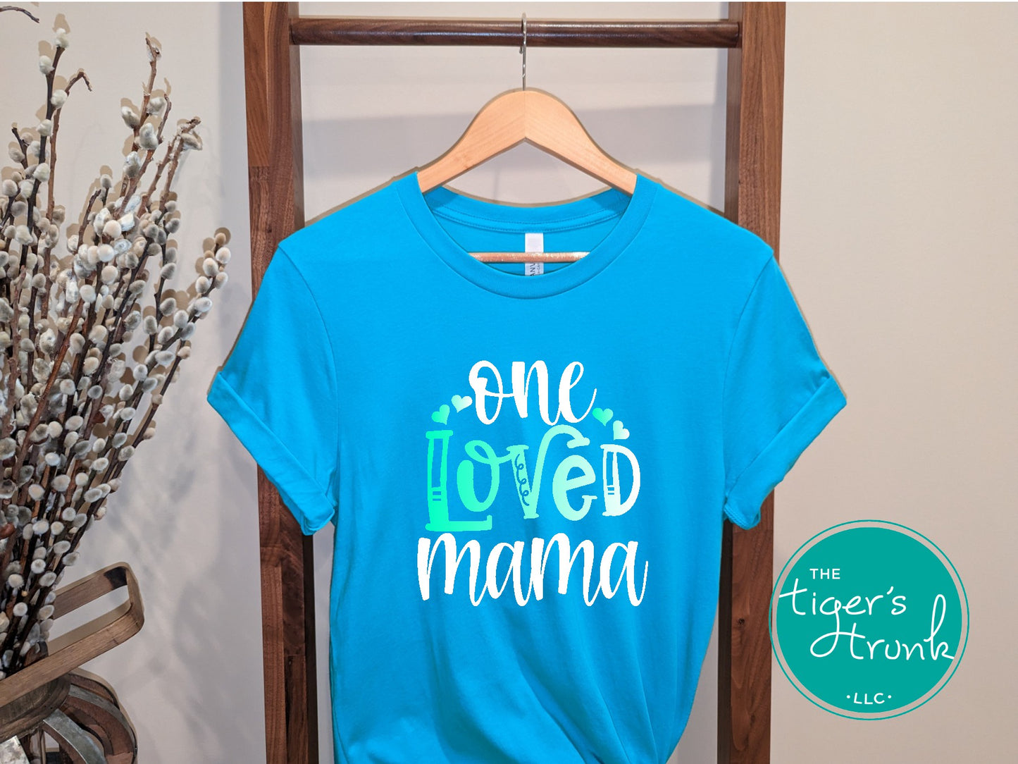 One Loved Mama Valentine’s Day shirt, a cute and casual holiday t-shirt for moms, perfect for family gatherings or everyday wear.