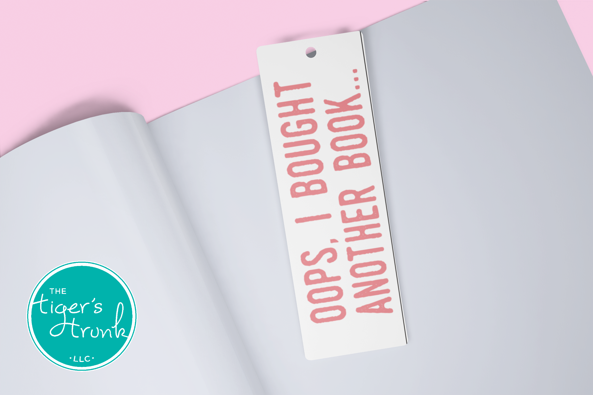 Printable Oops I Bought Another Book bookmarks, available as an instant digital download with four bookmarks per page for book lovers and avid readers.