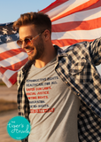 Patriotic Shirt | Independence Day | 4th of July | Human Rights Shirt | This is Pro-Life | Short-Sleeve Shirt