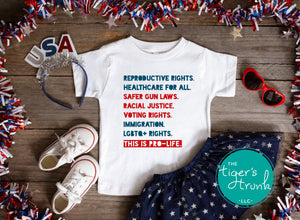 Patriotic Shirt | Independence Day | 4th of July | Human Rights Shirt | This is Pro-Life | Short-Sleeve Shirt