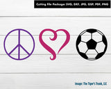 Peace Love and Soccer | Instant Download | Soccer Cutting Files