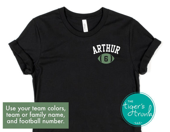 Football Shirt | Personalized Pocket Size Football | Short-Sleeve Shirt