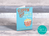 Administrative Professional's Day Card | Poppin' By to Tell You Thank You for All You Do | Instant Download | Printable Card