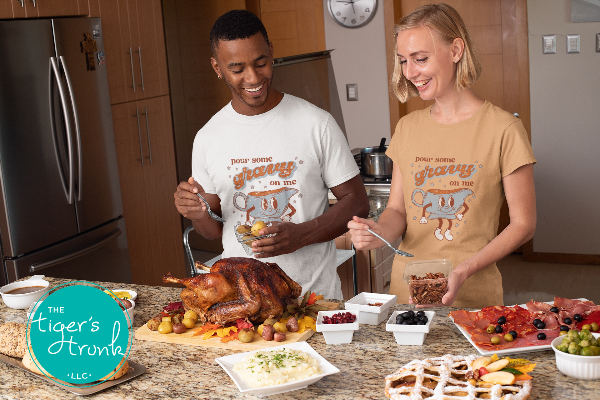 pour some gravy on me thanksgiving shirt, retro gravy boat graphic tee, funny turkey day outfit for fall, cozy thanksgiving host gift shirt