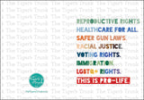 Political Activism Card | LGBTQ+ Rights Card | Pride Card | This is Pro-Life | Instant Download | Printable Card