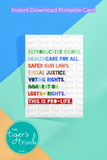 Human Rights Card | LGBTQ+ Rights Card | Pride Card | This is Pro-Life | Instant Download | Printable Card