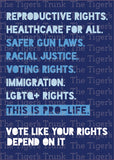 Human Rights Card | Political Activism Card | VOTE Blue | This is Pro-Life | Instant Download | Printable Card