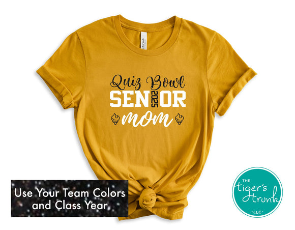 Quiz Bowl Shirt | Senior Shirt | Senior Mom | Class of 2025 | Short-Sleeve Shirt