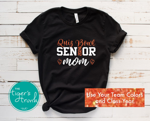 Quiz Bowl Shirt | Senior Mom | Class of 2024 | Short-Sleeve Shirt
