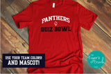 Quiz Bowl Shirt | Mascot Shirt | Short-Sleeve Shirt