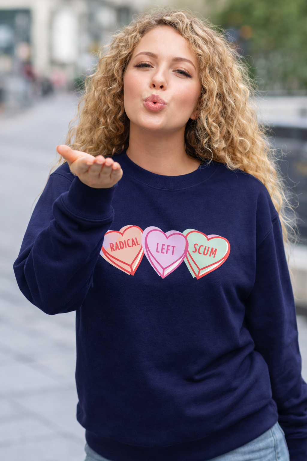 Radical Left Scum Valentine Graphic Sweatshirt