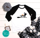 Halloween Shirt | Happy Halloweenie | 3/4-Sleeve Raglan Shirt