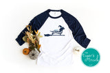 Halloween Shirt | Happy Halloweenie | 3/4-Sleeve Raglan Shirt