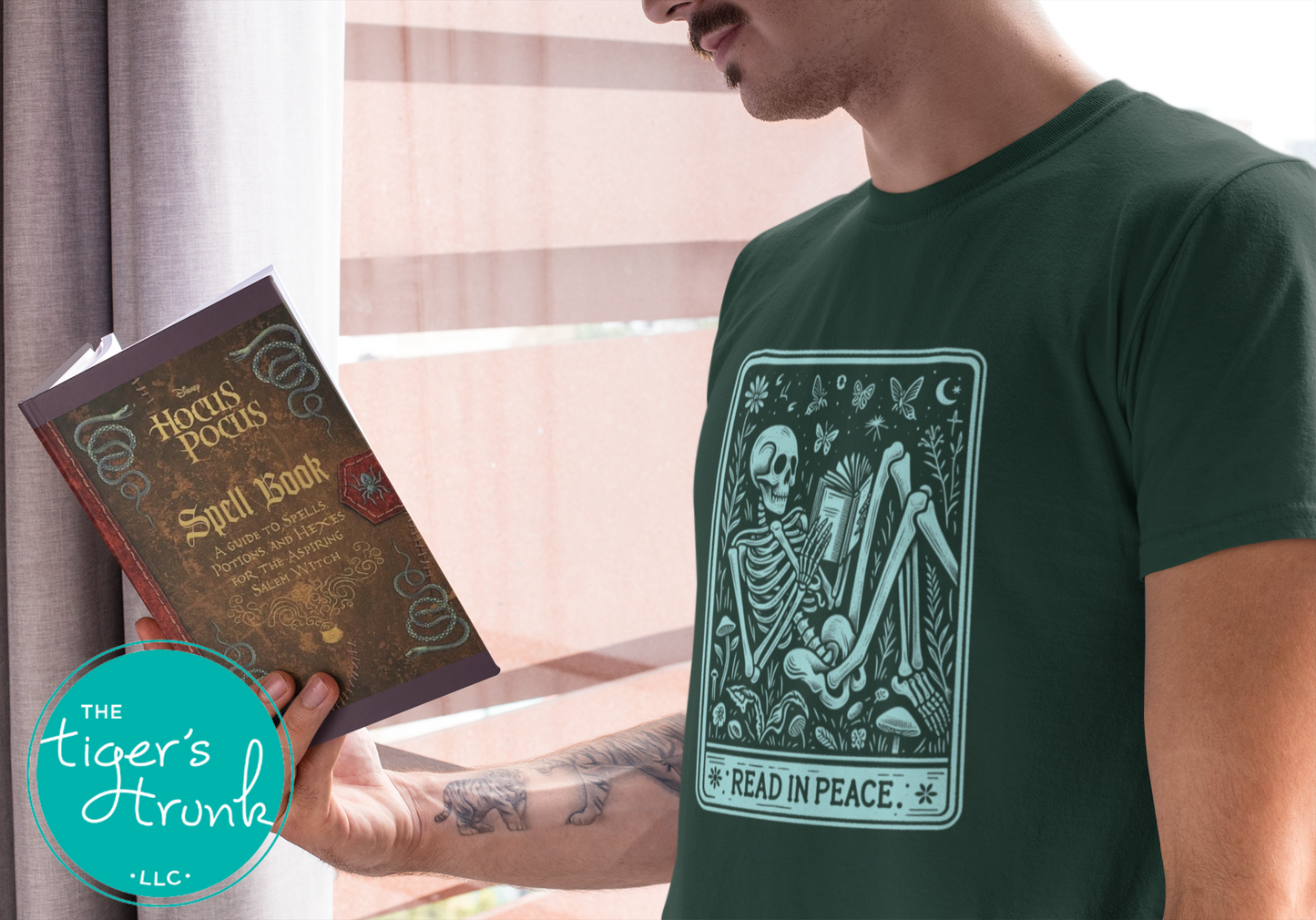 Halloween Shirt | Bookish Graphic Tee | Read in Peace | Short-Sleeve Shirt