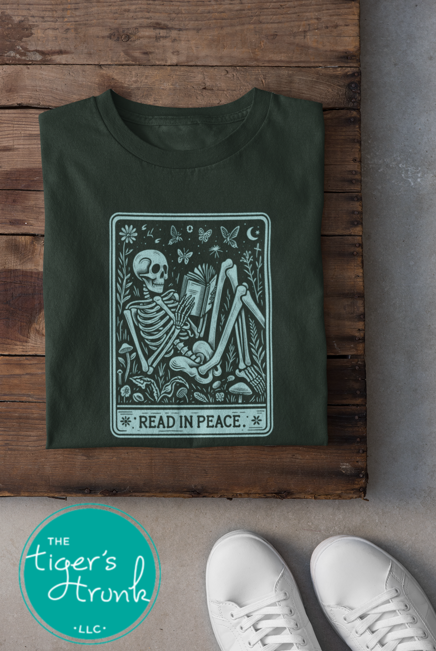 Halloween Shirt | Bookish Graphic Tee | Read in Peace | Short-Sleeve Shirt