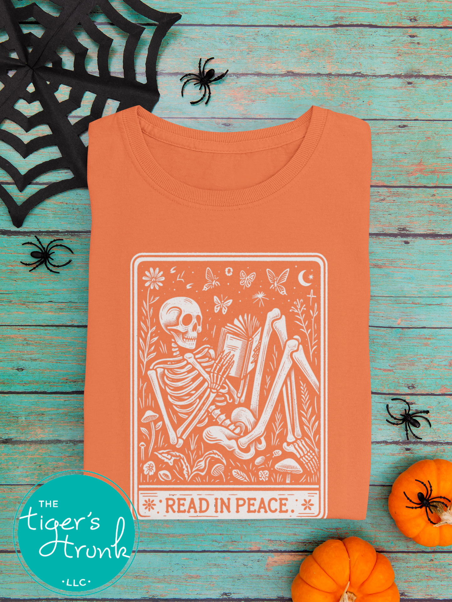 Halloween Shirt | Bookish Graphic Tee | Read in Peace | Short-Sleeve Shirt