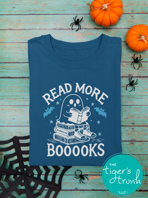 Halloween Shirt | Bookish Graphic Tee | Read More Booooks | Short-Sleeve Shirt