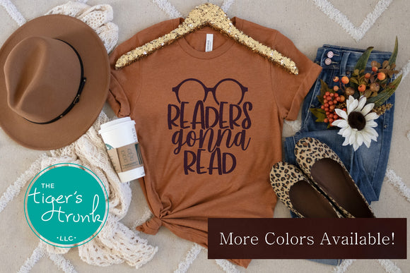 Bookish Graphic Tee | Bookish Bag | Readers Gonna Read | Short-Sleeve Shirt | Canvas Tote Bag