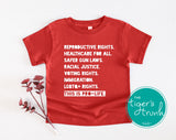 Equality Shirt | Women's Rights | Reproductive Rights | Women's Strike | This is Pro-Life | Red Short-Sleeve Shirt