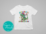 Back to School Shirt | Dinosaur Shirt | Roaring Into Kindergarten | Short-Sleeve Shirt