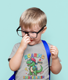 Back to School Shirt | Dinosaur Shirt | Roaring Into Kindergarten | Short-Sleeve Shirt