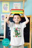 Back to School Shirt | Dinosaur Shirt | Roaring Into Second Grade | Short-Sleeve Shirt