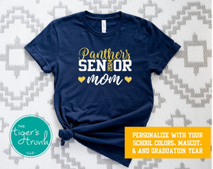 Senior Mom | Mascot Shirt | Class of 2024 | Short-Sleeve Shirt