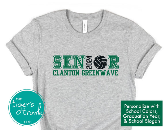 Senior Shirt | Class of 2024 | Senior Volleyball Player | Short-Sleeve Shirt