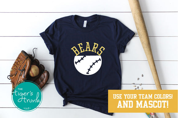 Baseball Shirt | Mascot Shirt | Short-Sleeve Shirt