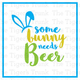 Some Bunny Needs Beer | Instant Download | Printable Easter Beer Bottle Label