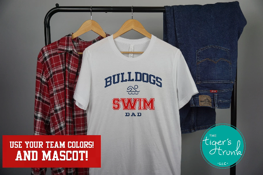 Swim Shirt | Mascot Shirt | Swim Dad | Short-Sleeve Shirt