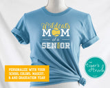 Tennis Shirt | Mascot Shirt | Mom of a Senior | Class of 2024 | Short-Sleeve Shirt