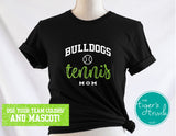 Tennis Shirt | Mascot Shirt | Tennis Mom | Short-Sleeve Shirt