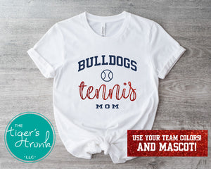 Tennis Shirt | Mascot Shirt | Tennis Mom | Short-Sleeve Shirt