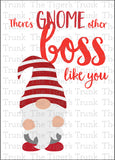 Boss' Day Card | There's Gnome Other Boss Like You | Instant Download | Printable Card