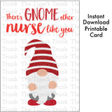 Nurse Appreciation Week Card | There's Gnome Other Nurse Like You | Instant Download | Printable Card