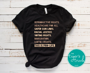 Human Rights Shirt | Racial Justice Shirt | This is Pro-Life | Short-Sleeve Shirt