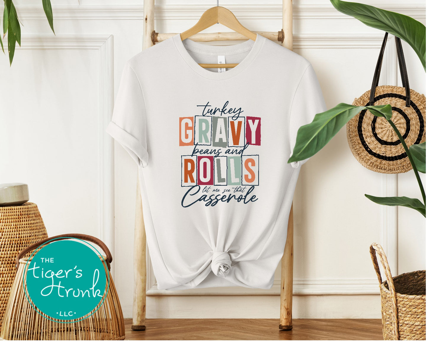 funny thanksgiving casserole shirt, retro turkey gravy beans rolls tee, holiday foodie gift, cozy friendsgiving outfit