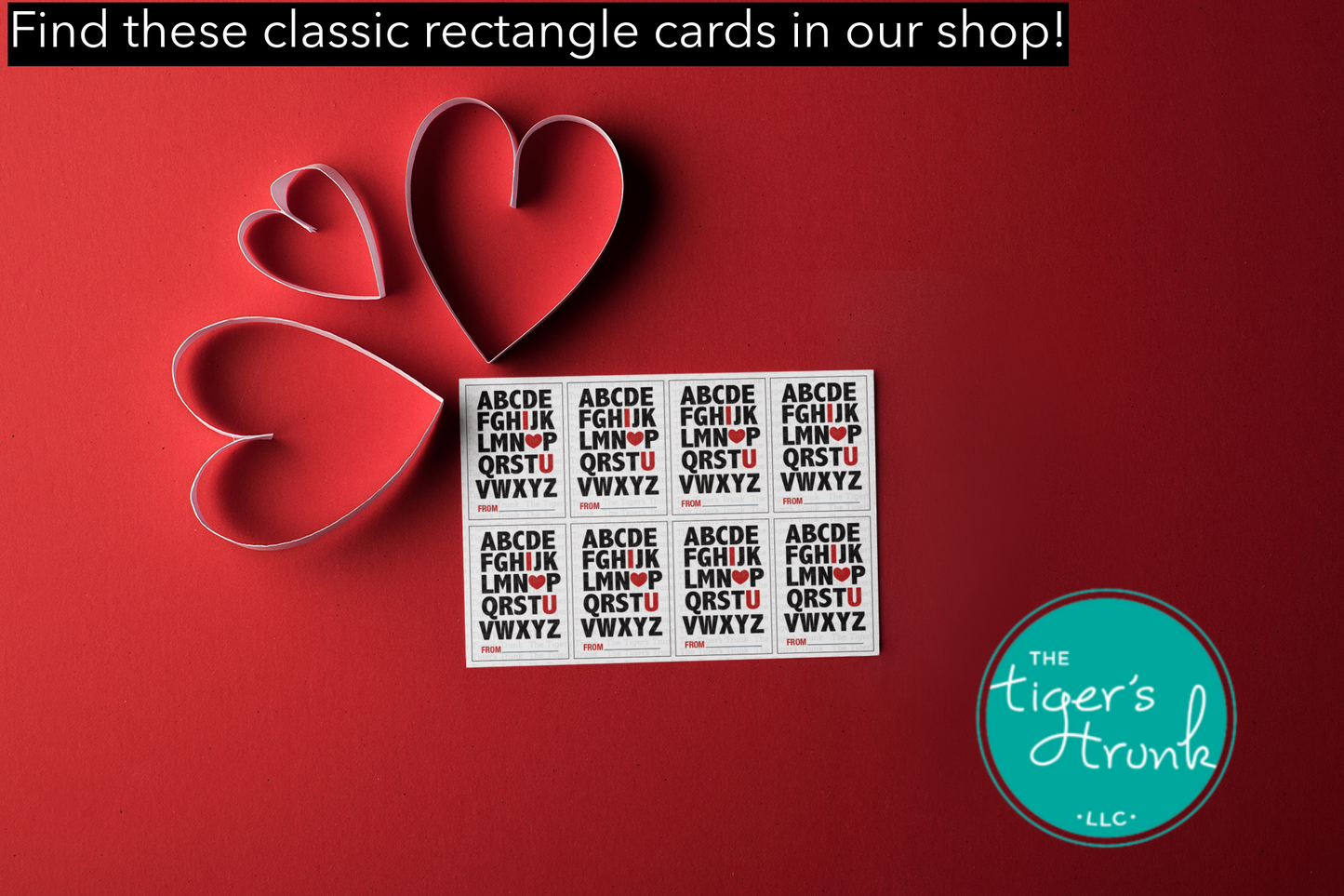 Set of larger printable Valentine’s Day cards for kids. Includes 2 fun and bold designs per page. Instant download for easy school handouts."