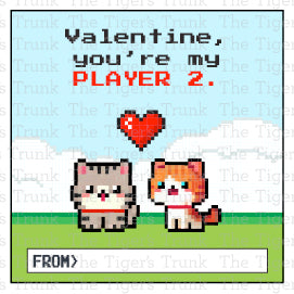 Valentine you're my Player 2 printable Valentine tag