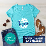Volleyball Shirt | Mascot Shirt | V-Neck Shirt