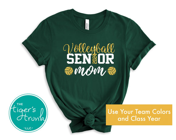 Senior Shirt | Volleyball Shirt | Volleyball Senior Mom | Class of 2024 | Short-Sleeve Shirt