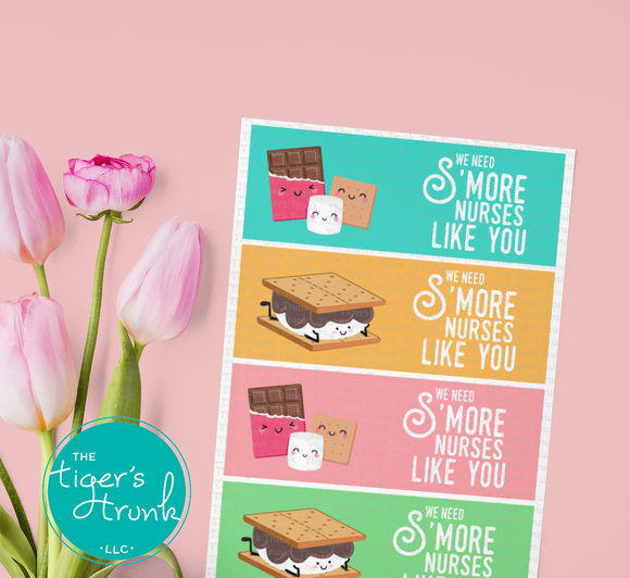 Nurse Appreciation Week Card | We Need S'More Nurses Like You | Instant Download | Printable Card