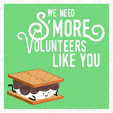 Volunteer Appreciation Week Card | We Need S'more Volunteers Like You | Instant Download | Printable Tags