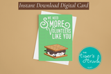 Volunteer Appreciation Week Card | We Need S'more Volunteers Like You | Instant Download | Printable Card